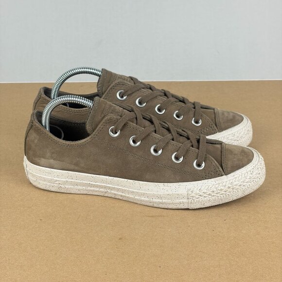 Converse Chuck Taylor All Star Leather Sneakers Womens 6 Taupe Tan Low Top - Picture 3 of 10